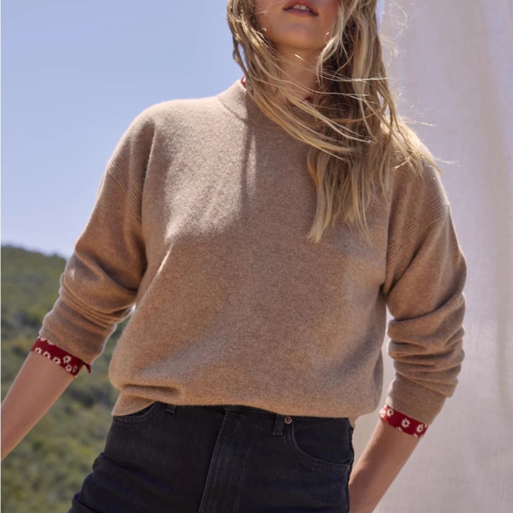 NWT Amour Vert Pearl 100% Cashmere Sweater Pullover
